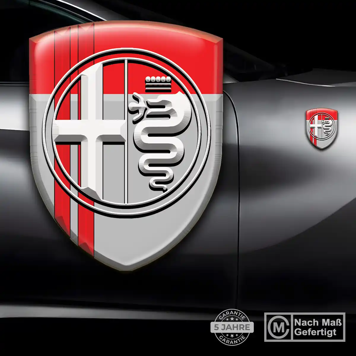 Alfa Romeo Aufkleber Wappen Emblem Auto Luxus-Edition