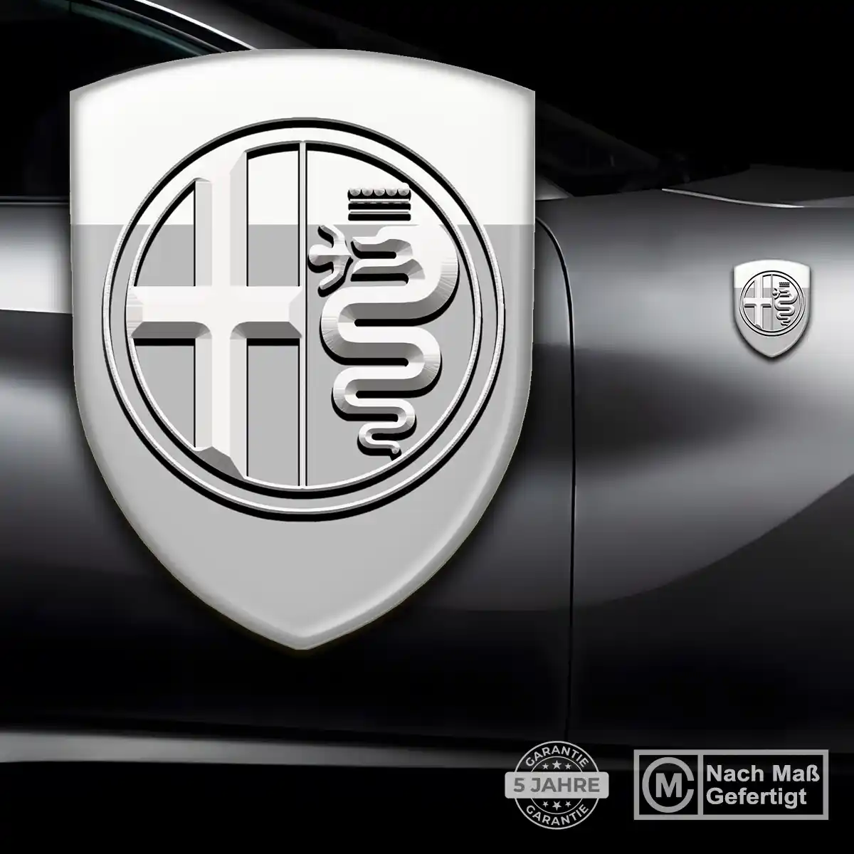 Alfa Romeo Aufkleber Wappen Emblem Auto Premium-Edition