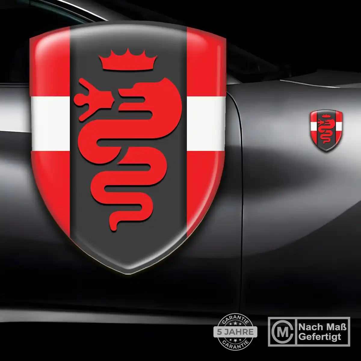 Alfa Romeo Aufkleber Wappen Emblem Auto Stilvolles Design