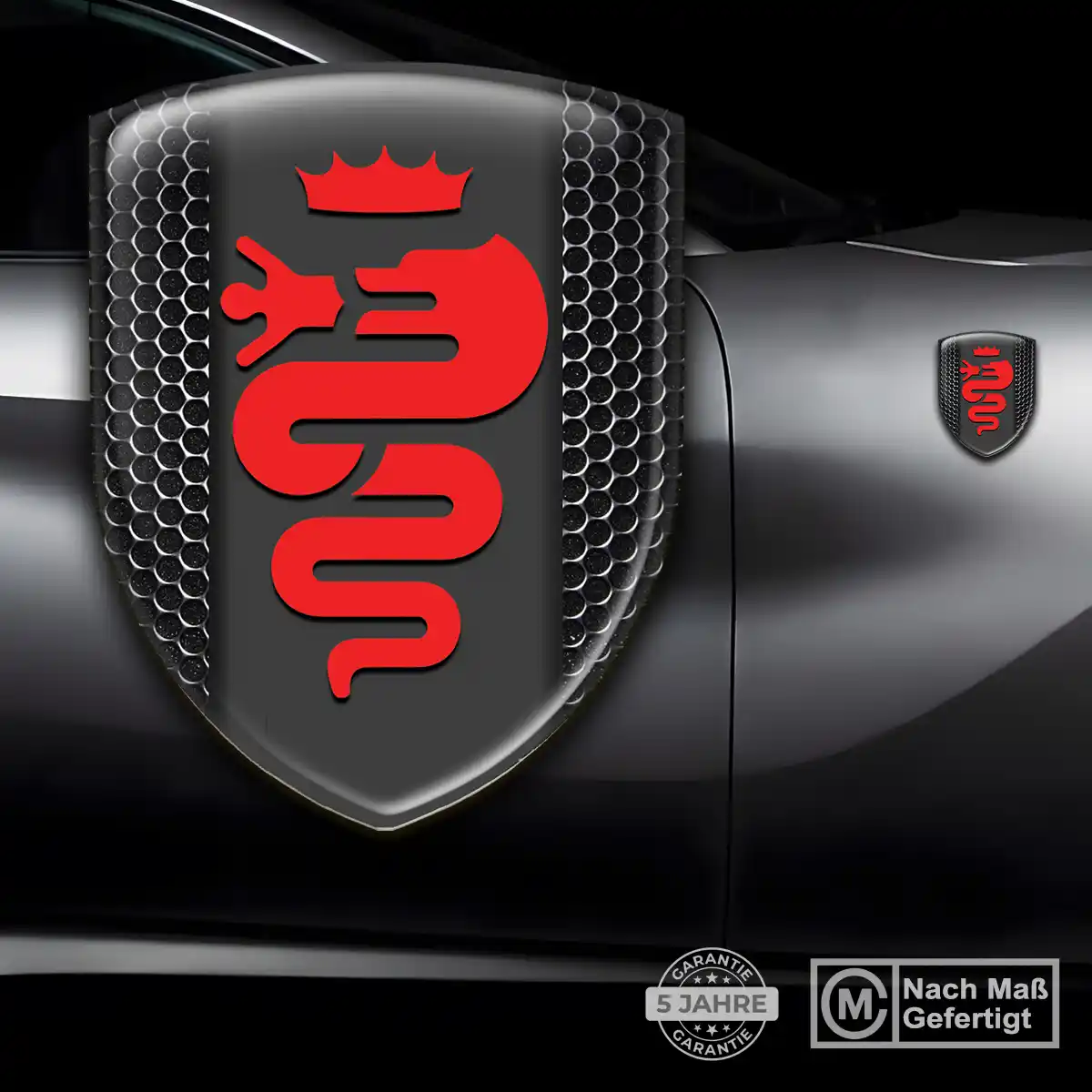 Alfa Romeo Aufkleber Wappen Emblem Hochwertiges Harz
