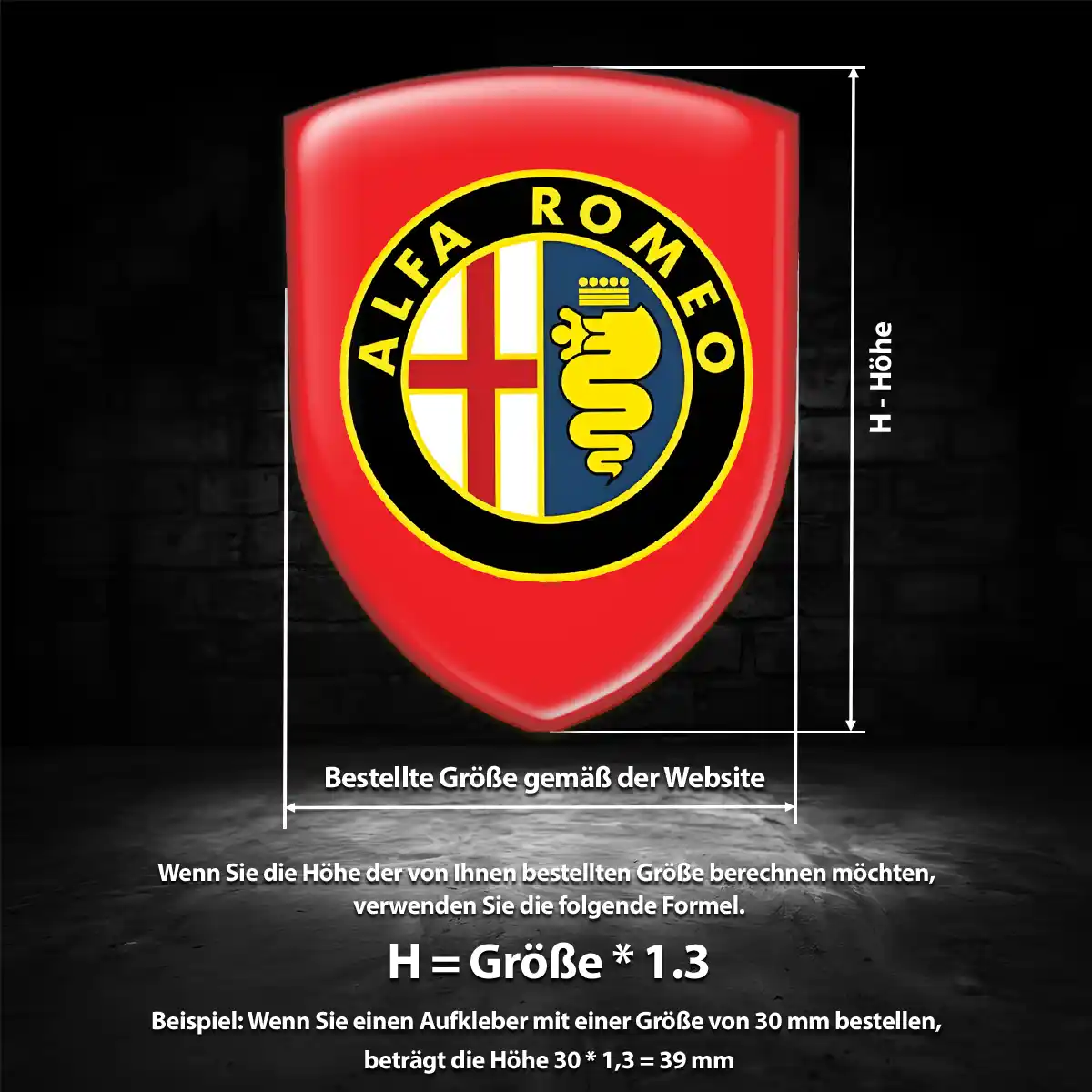 Alfa Romeo Aufkleber Wappen Emblem Limitierte Auflage
