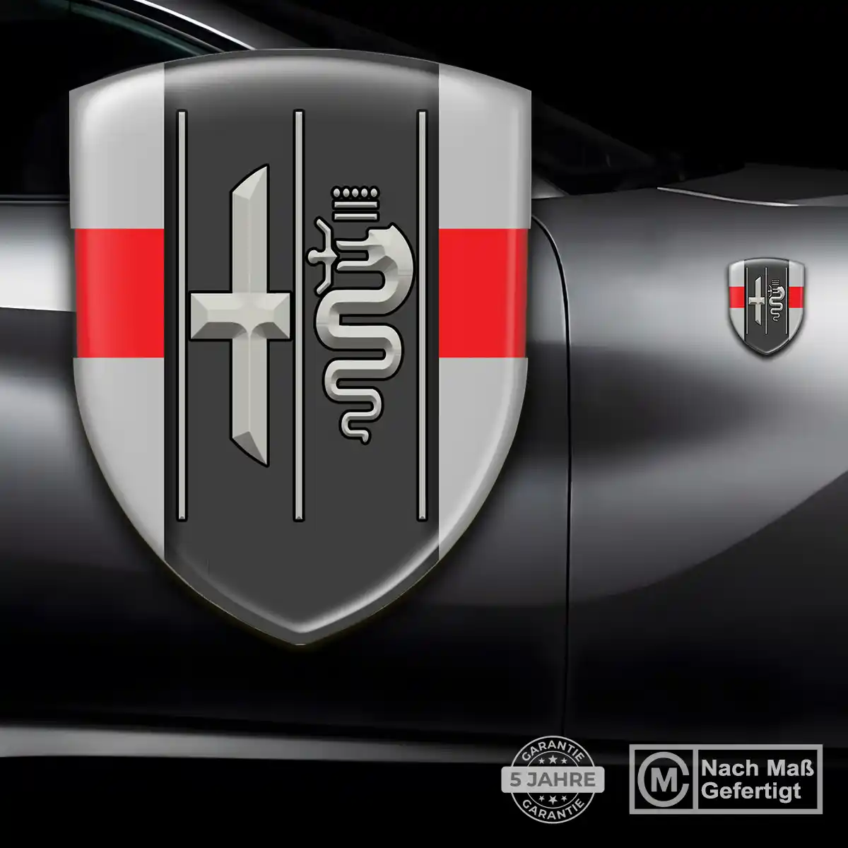 Alfa Romeo Aufkleber Wappen Emblem Luxus-Edition