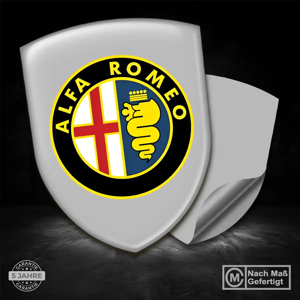 Alfa Romeo Aufkleber Wappen Hochwertiges Harz