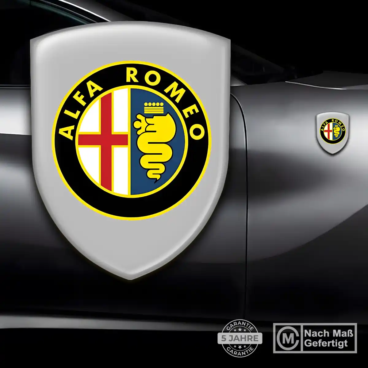 Alfa Romeo Aufkleber Wappen Hochwertiges Harz