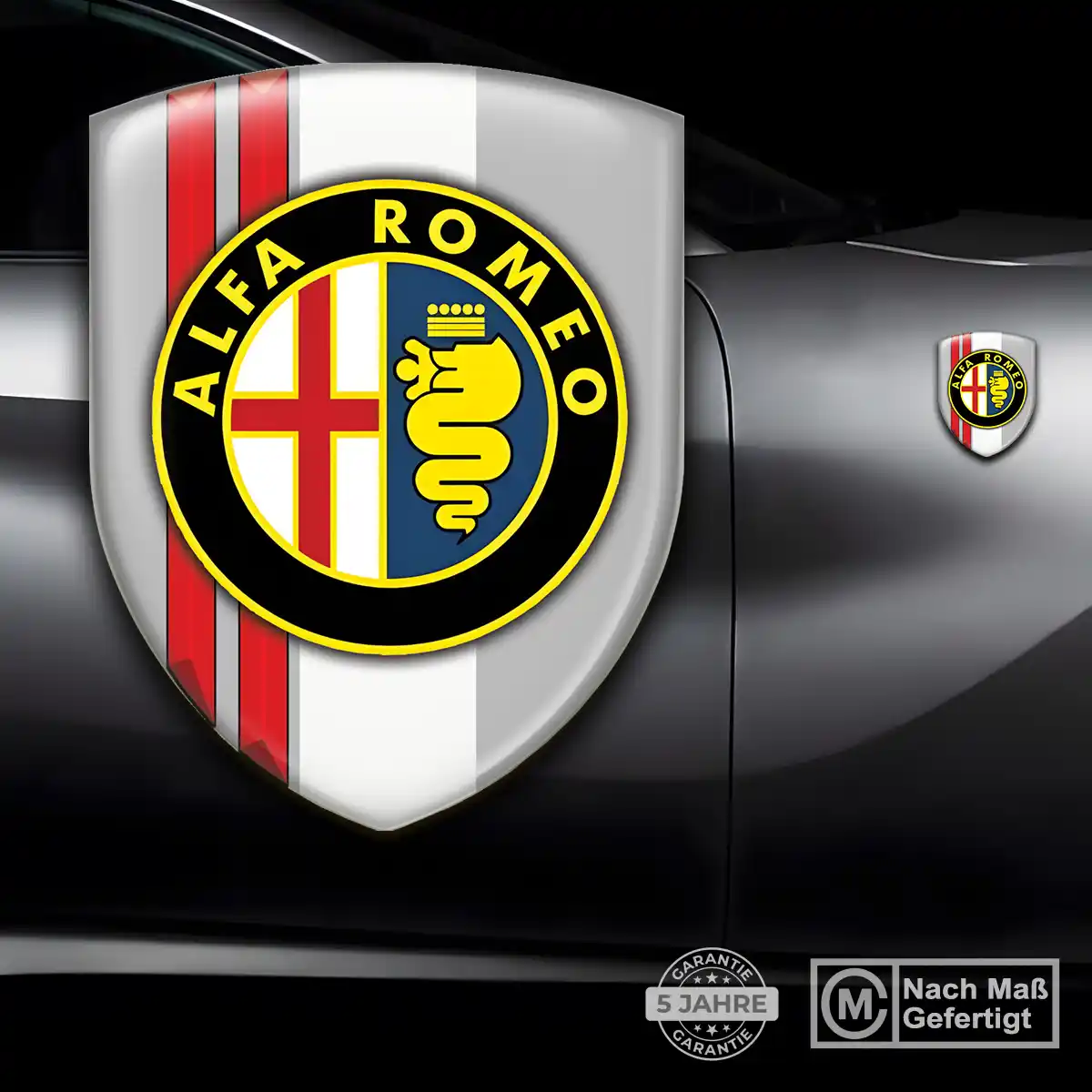 Alfa Romeo Aufkleber Wappen Luxus-Edition