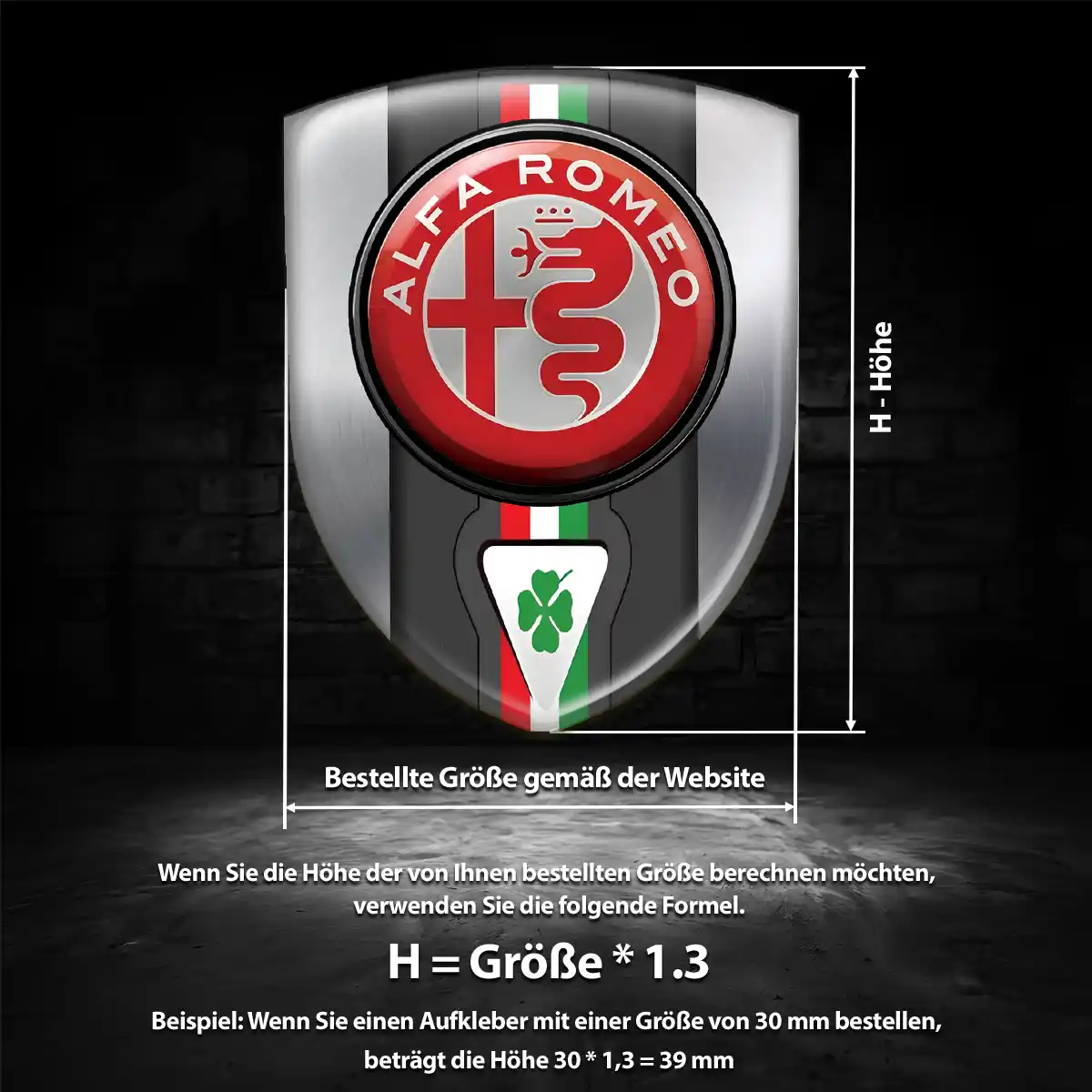 Alfa Romeo Emblem Aufkleber Auto Hohe Qualität