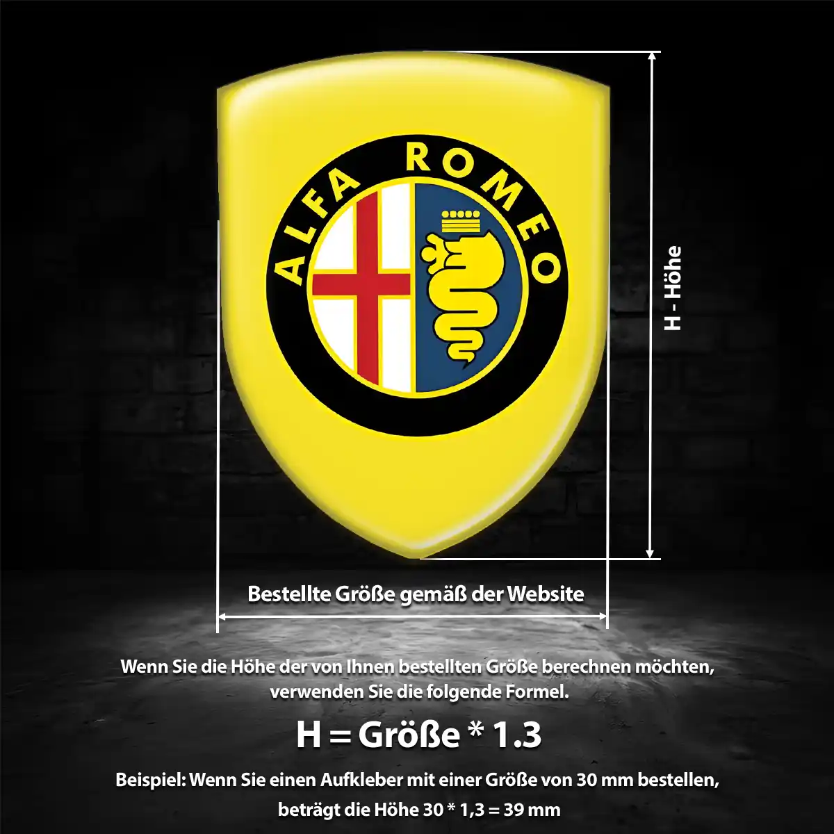 Alfa Romeo Emblem Aufkleber Auto Luxus-Edition