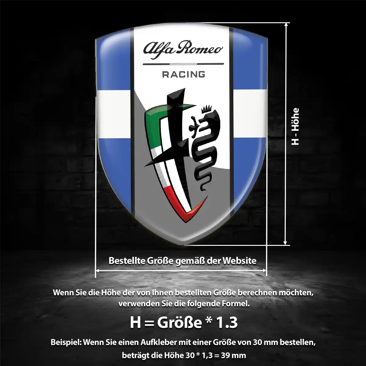 Alfa Romeo Emblem Aufkleber Hohe Qualität