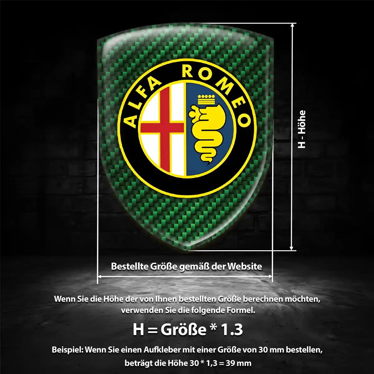 Alfa Romeo Emblem Aufkleber Interieurdesign