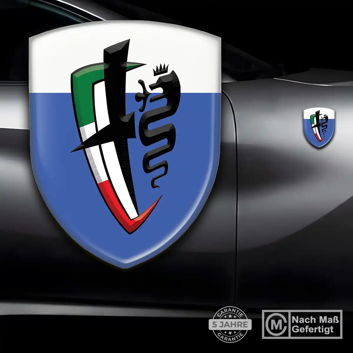 Alfa Romeo Emblem Aufkleber Wappen Auto Hochwertiges Harz