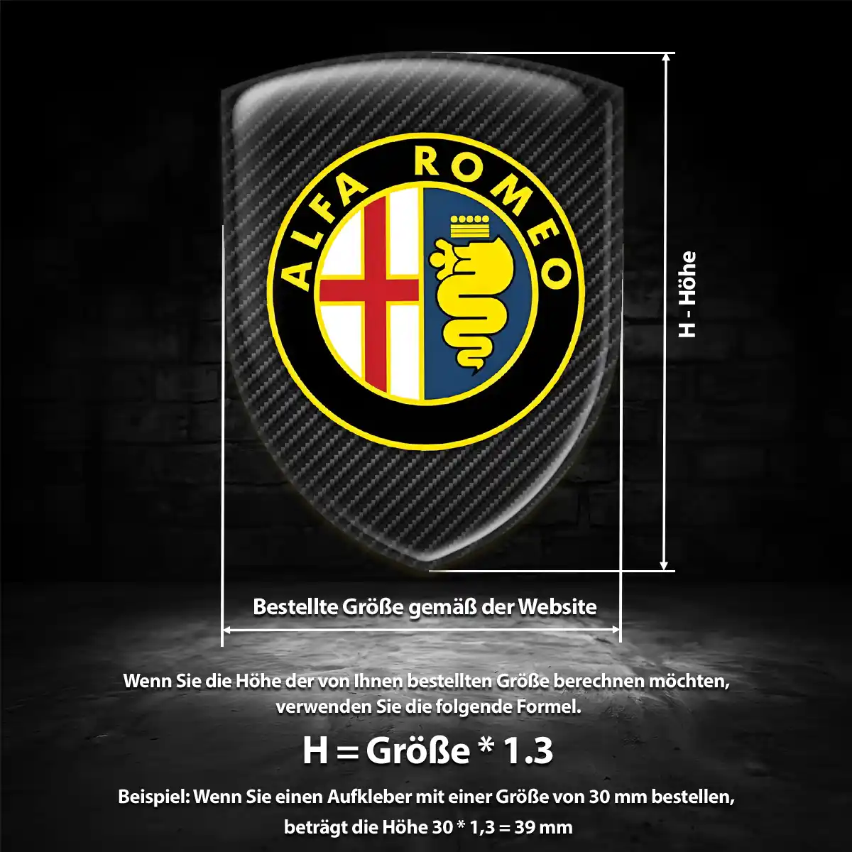 Alfa Romeo Emblem Aufkleber Wappen Auto Hohe Qualität