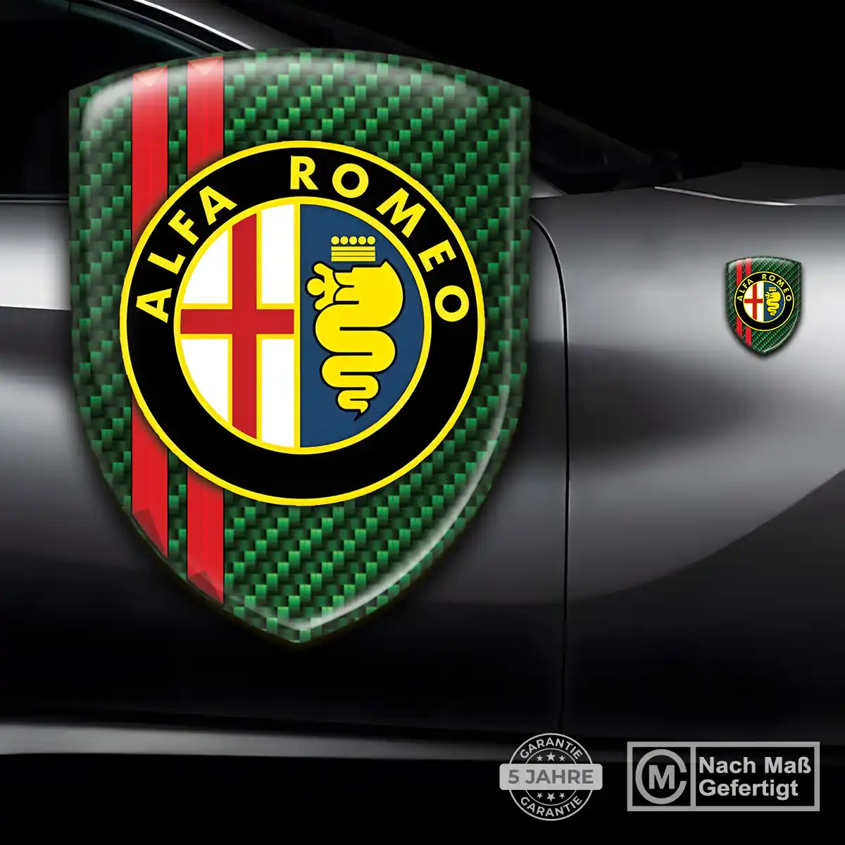 Alfa Romeo Emblem Aufkleber Wappen Hochwertiges Harz