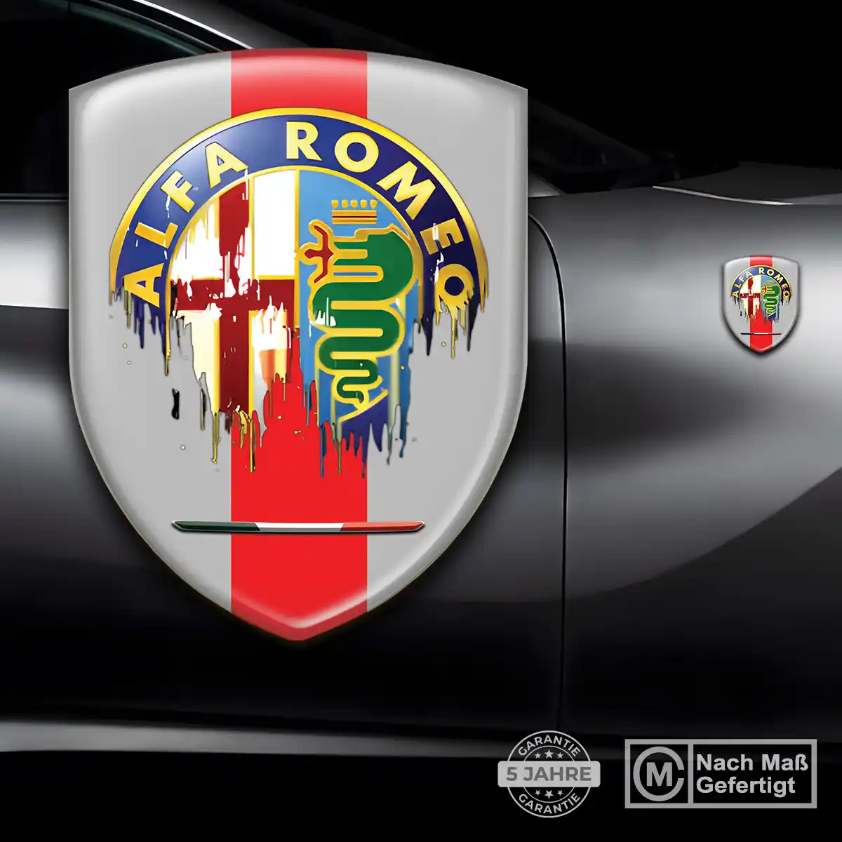 Alfa Romeo Emblem Aufkleber Wappen Luxus-Edition