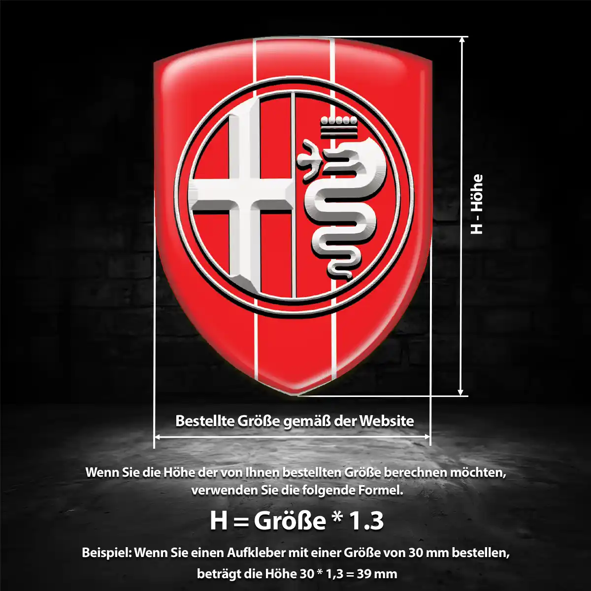 Alfa Romeo Emblem Auto Hohe Qualität
