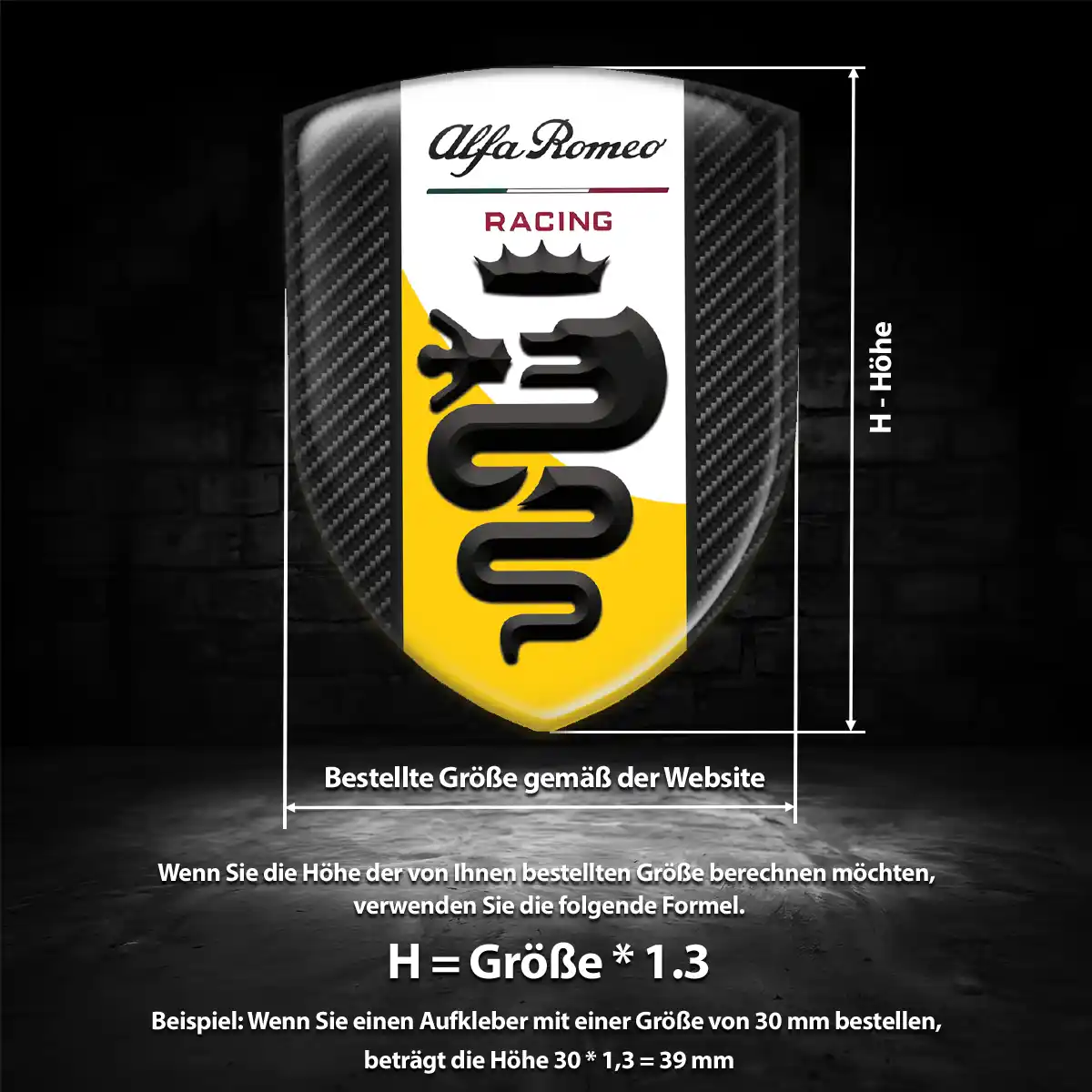 Alfa Romeo Emblem Hochwertiges Harz