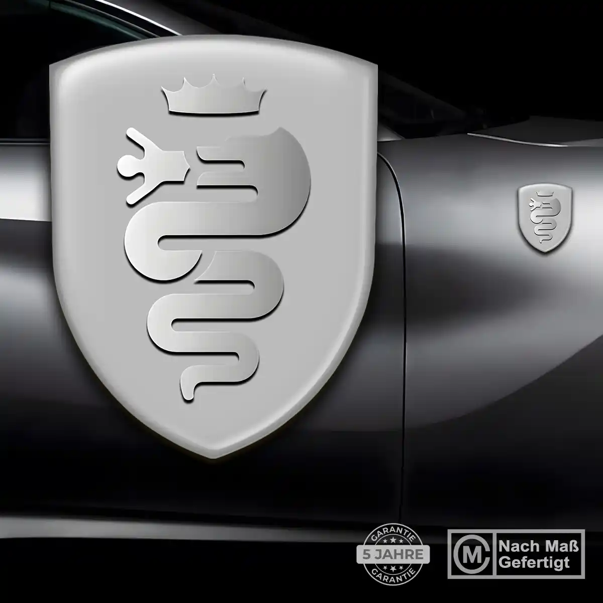 Alfa Romeo Emblem Wappen Aufkleber Auto Hochwertiges Harz