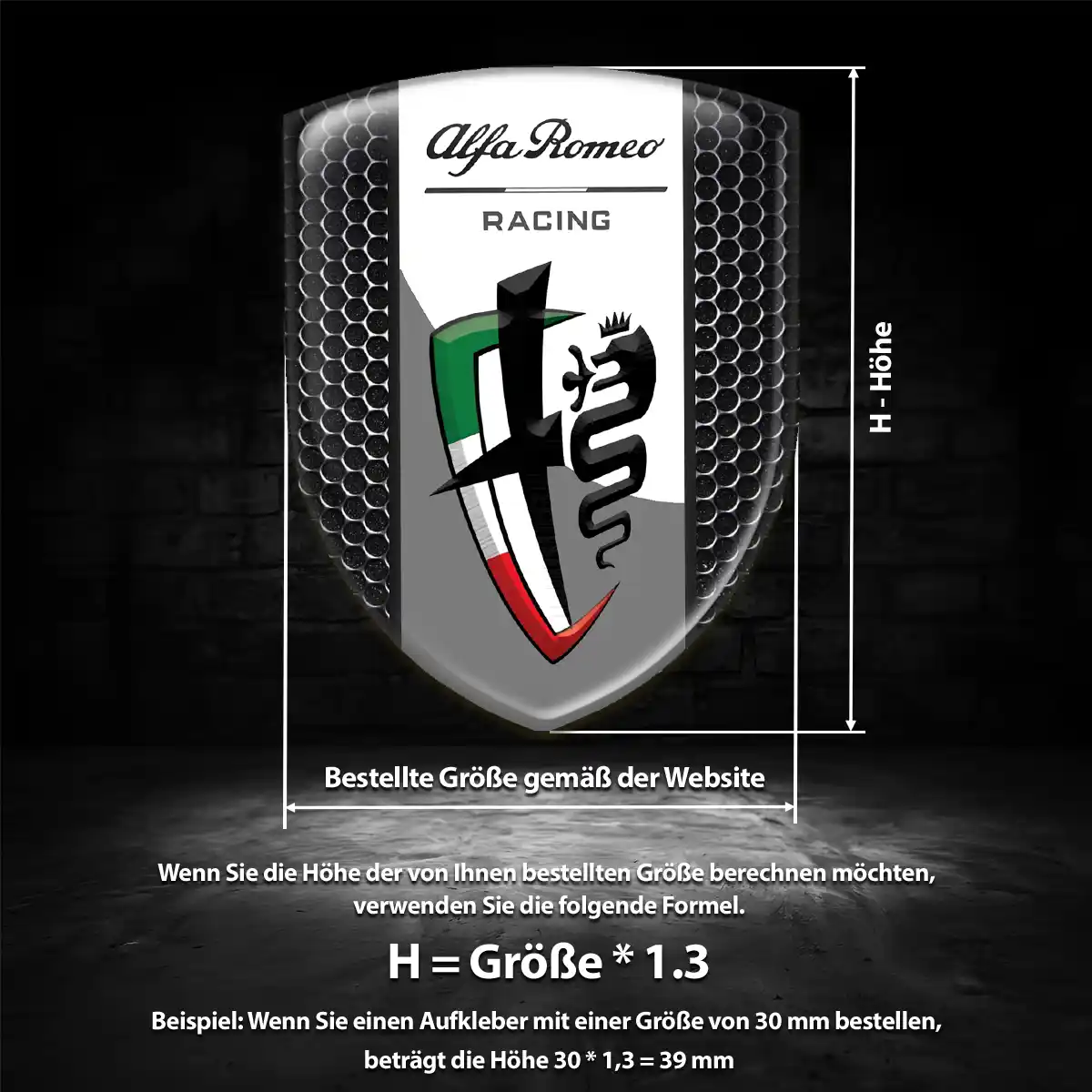 Alfa Romeo Emblem Wappen Aufkleber Auto Limitierte Auflage