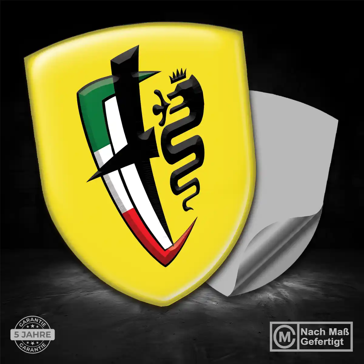 Alfa Romeo Emblem Wappen Aufkleber Auto Luxus-Edition