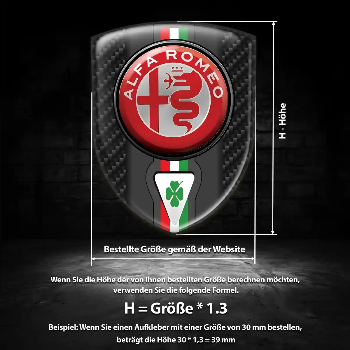 Alfa Romeo Emblem Wappen Aufkleber Auto Premiumqualität