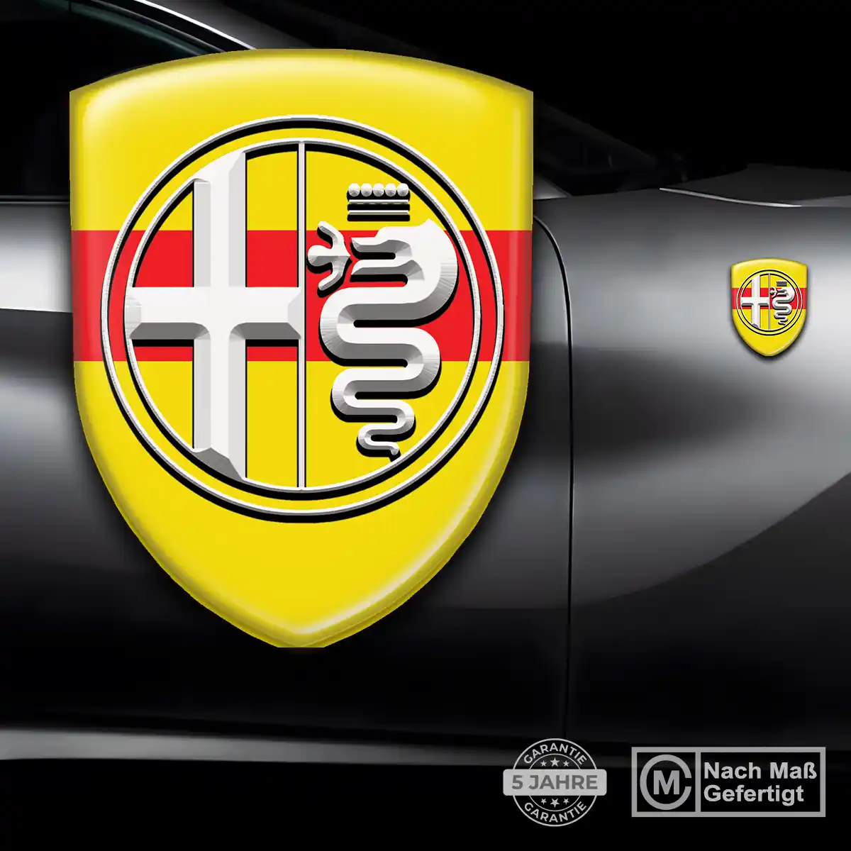 Alfa Romeo Emblem Wappen Aufkleber Hochwertiges Harz