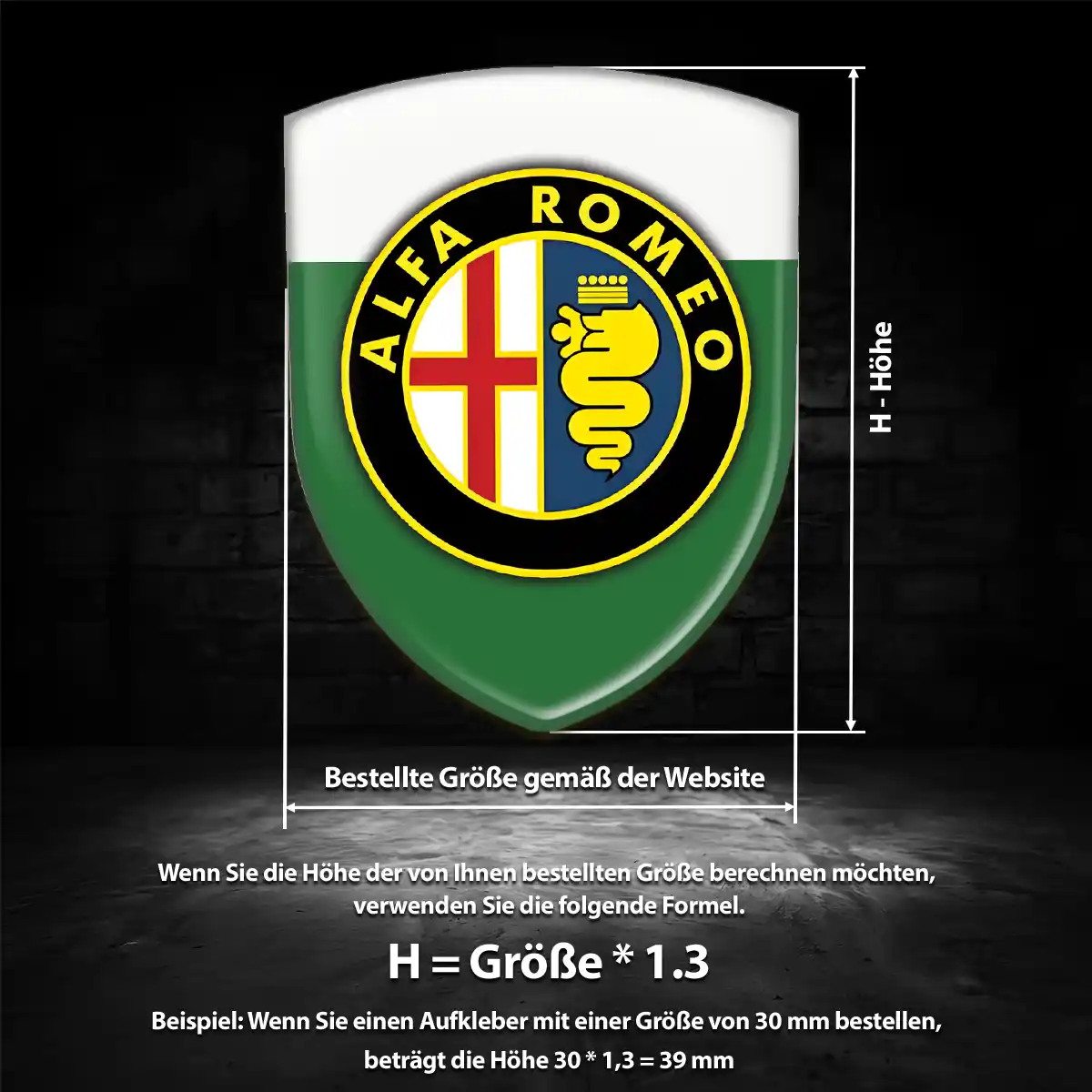 Alfa Romeo Emblem Wappen Aufkleber Limitierte Auflage