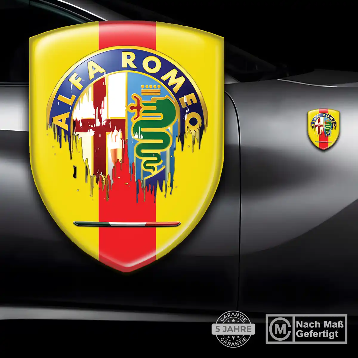 Alfa Romeo Emblem Wappen Aufkleber Premium-Edition