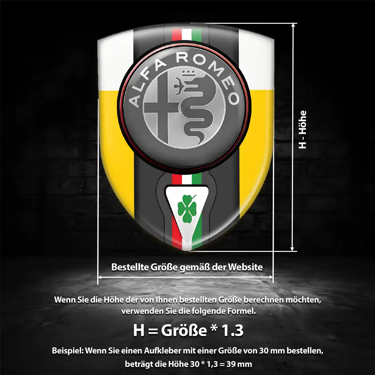 Alfa Romeo Embleme Hohe Qualität