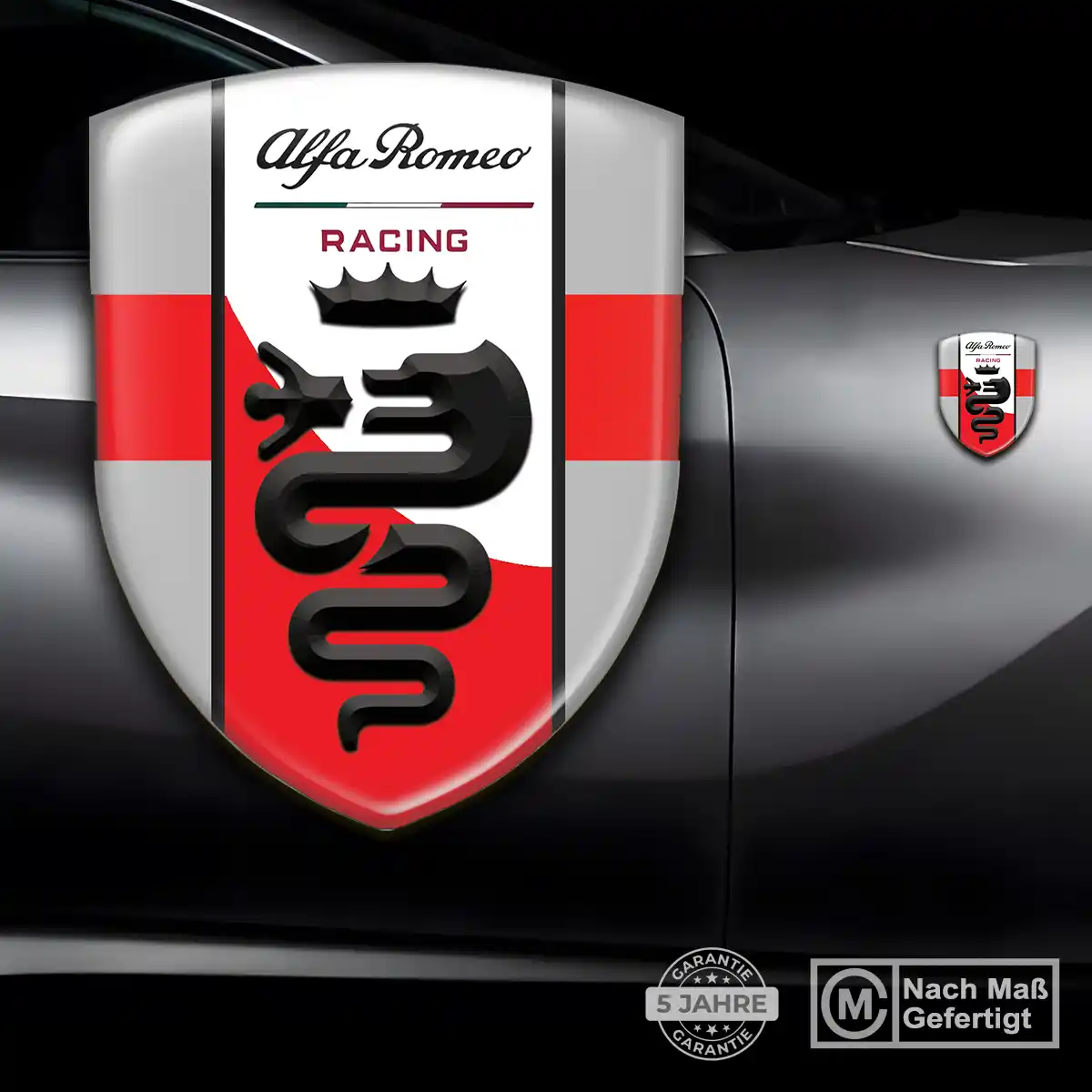 Alfa Romeo Embleme Silikon Aufkleber Auto Premiumqualität