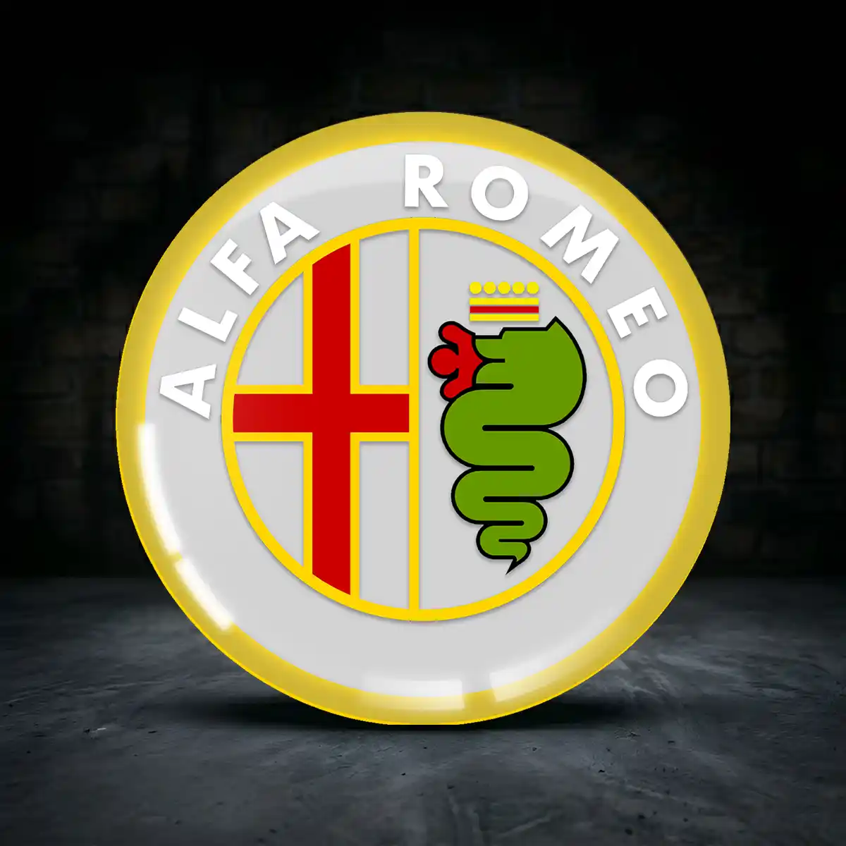 Alfa Romeo Epoxidharz Embleme Hohe Qualität