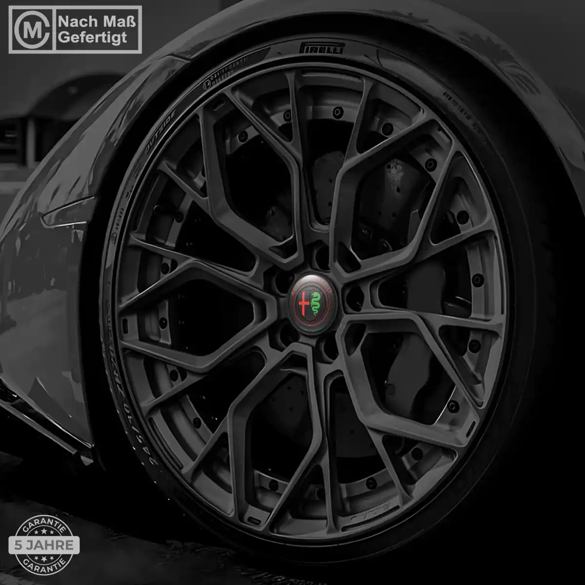 Alfa Romeo Nabendeckel Aufkleber Luxus-Edition