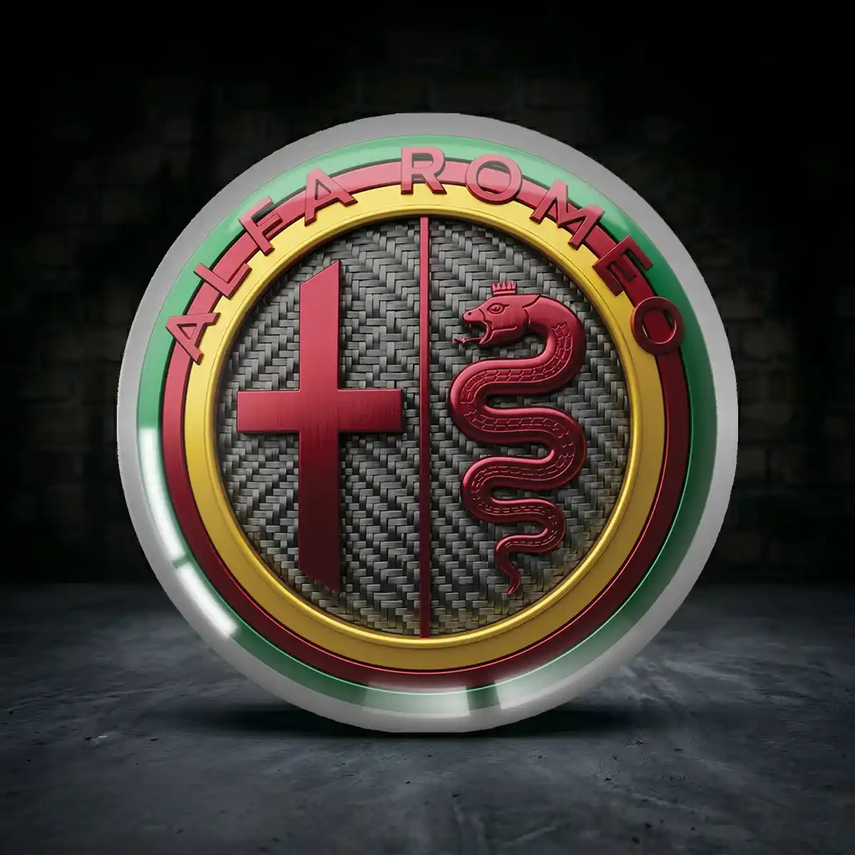 Alfa Romeo Nabenkappen Aufkleber Interieurdesign
