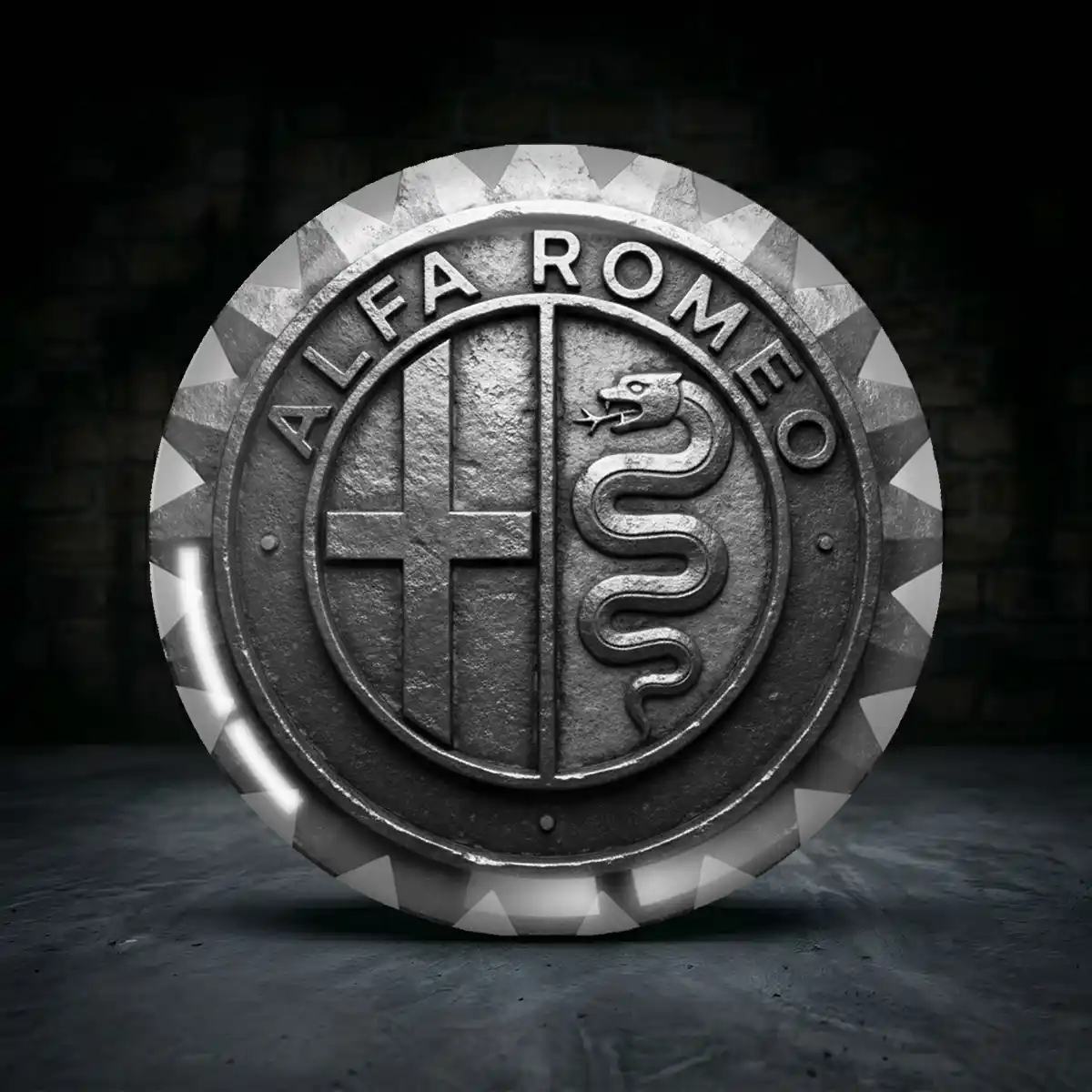 Alfa Romeo Radmitte Aufkleber Nabendeckel Hochwertiges Harz