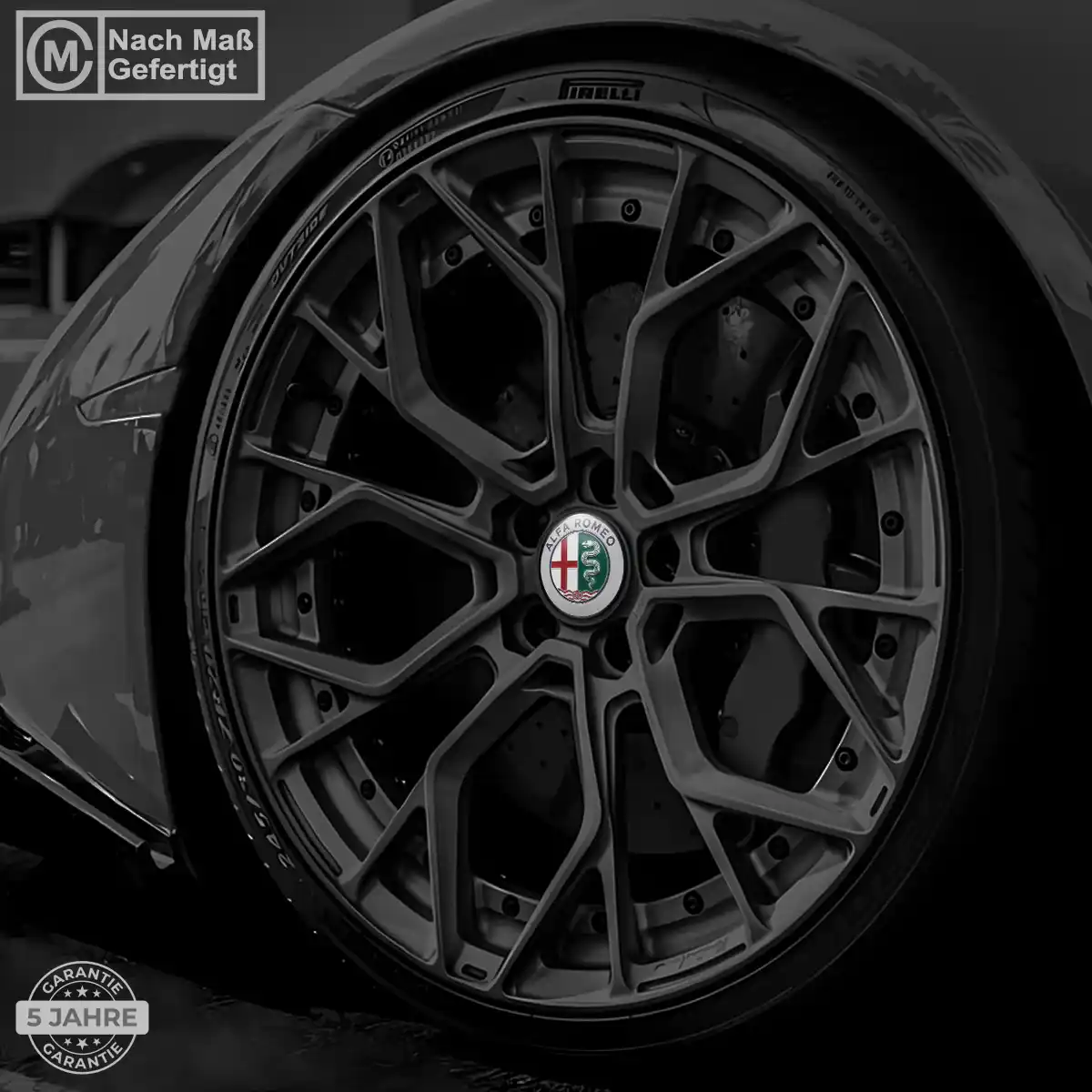 Alfa Romeo Radmitte Aufkleber Nabendeckel Luxus-Edition