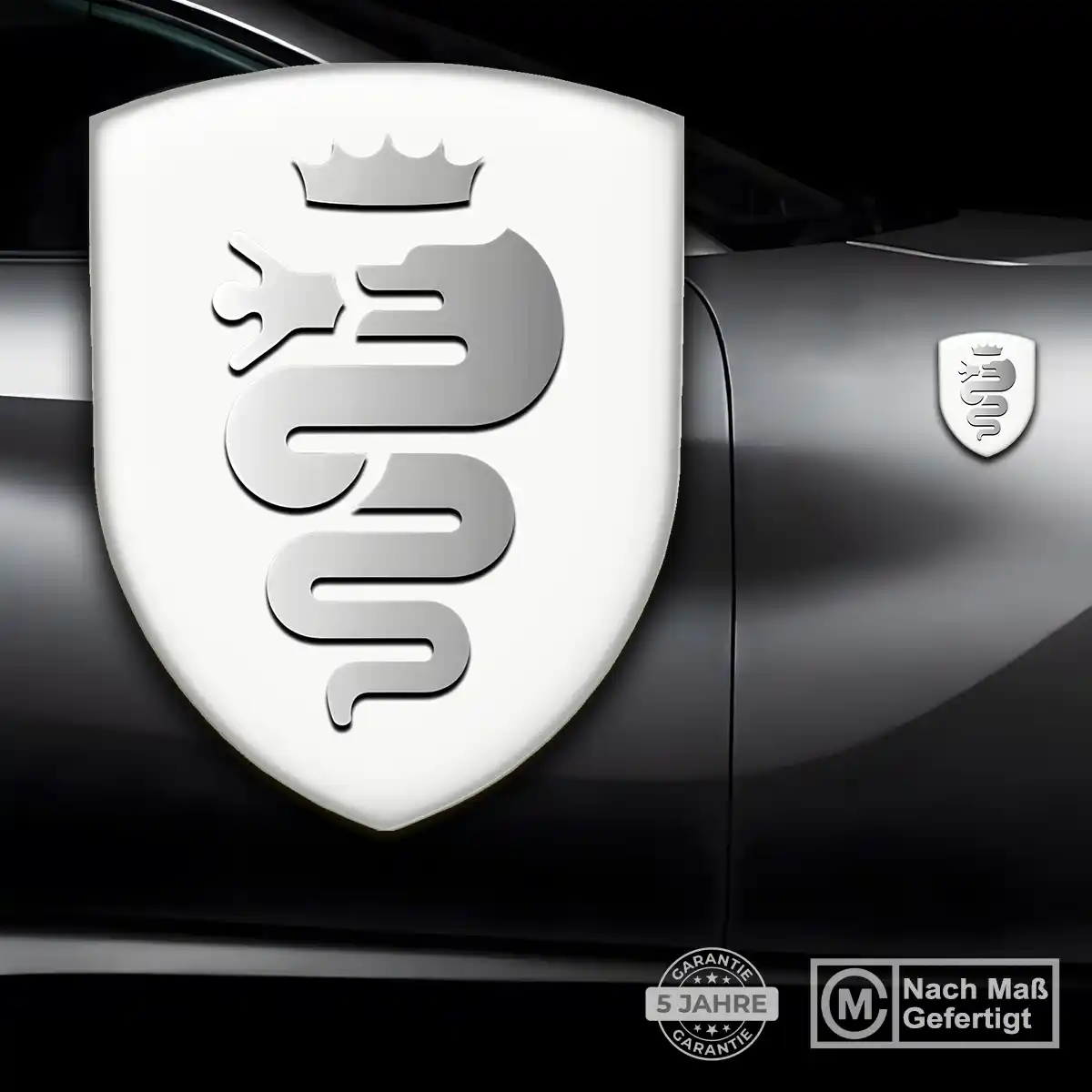 Alfa Romeo Silikon Aufkleber Embleme Auto Hochwertiges Harz