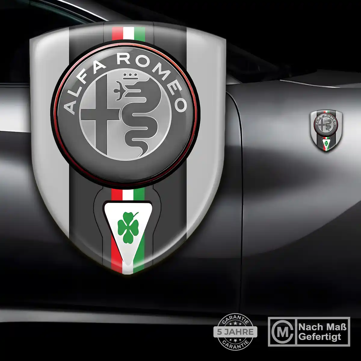 Alfa Romeo Silikon Aufkleber Embleme Auto Limitierte Auflage