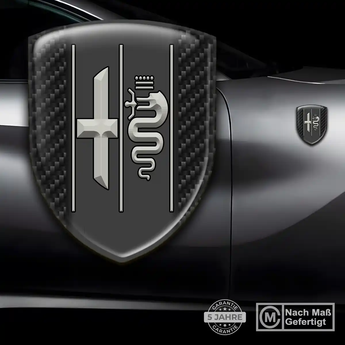 Alfa Romeo Silikon Aufkleber Embleme Auto Premiumqualität