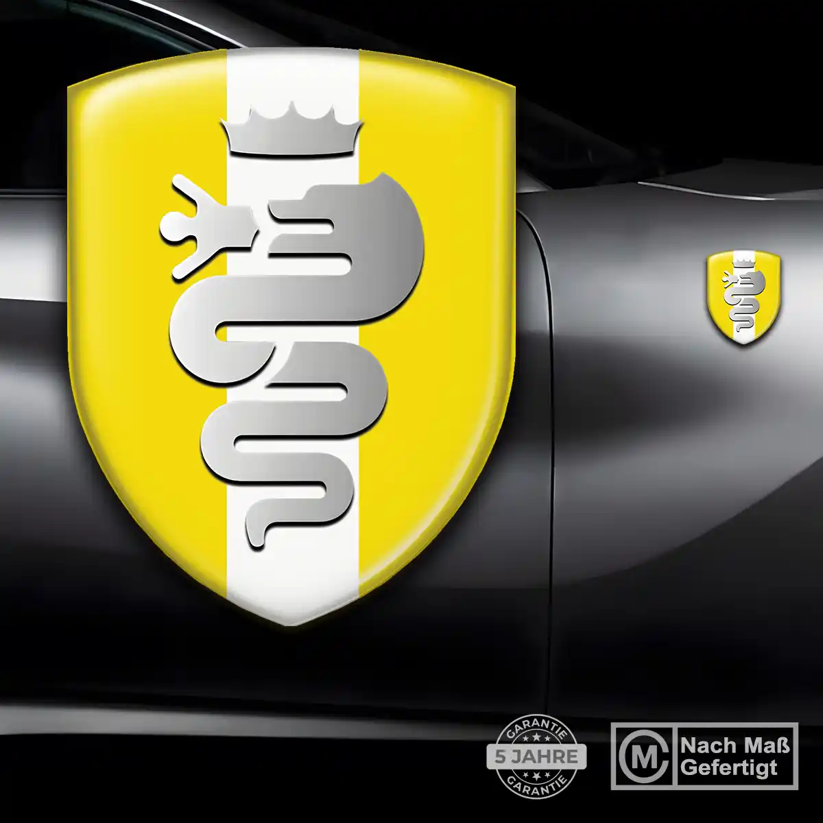 Alfa Romeo Silikon Aufkleber Embleme Auto Stilvolles Design