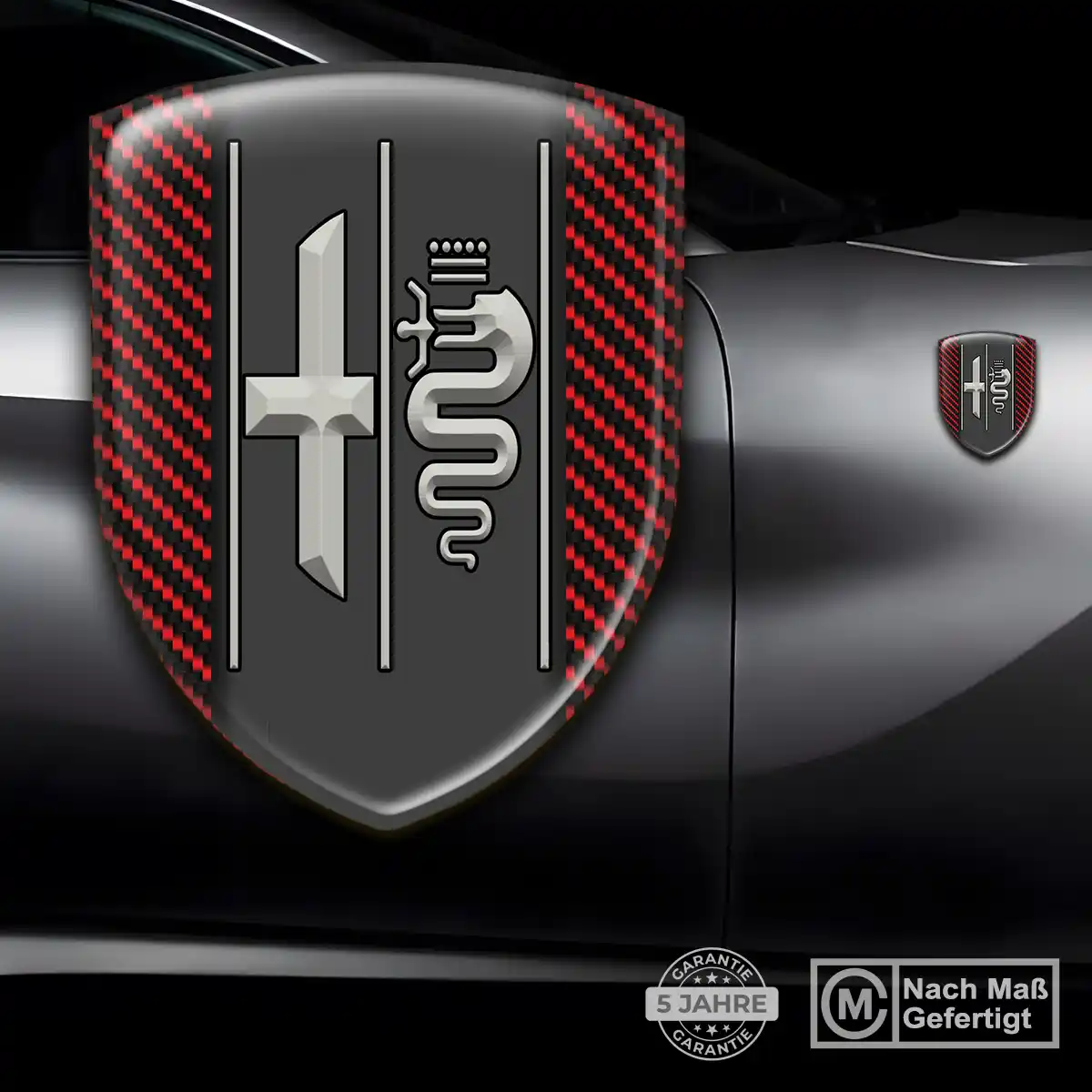 Alfa Romeo Silikon Aufkleber Premiumqualität
