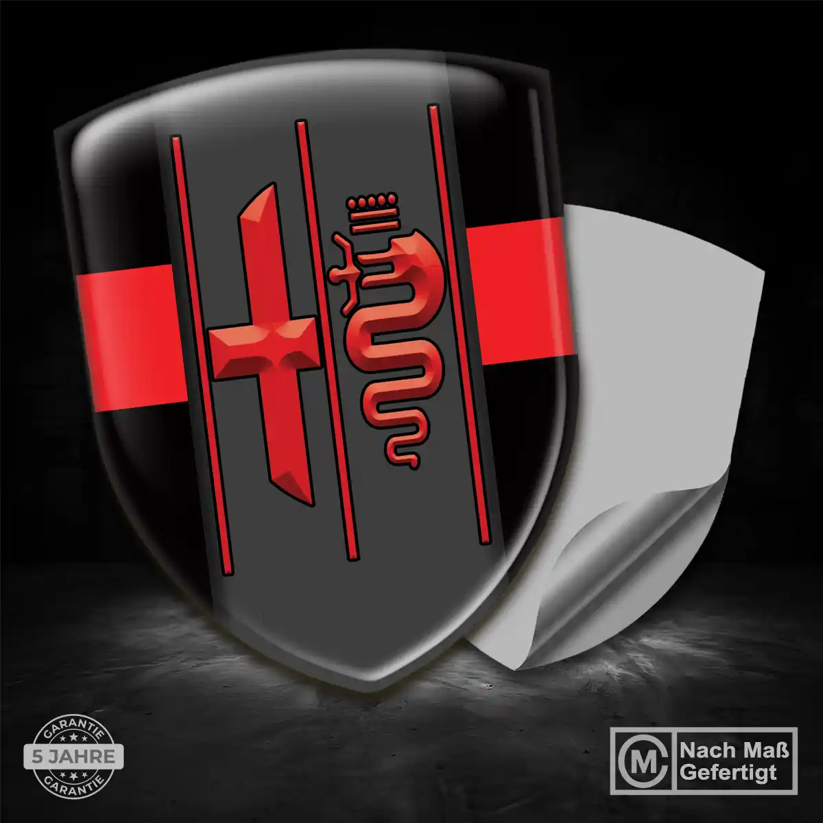 Alfa Romeo Silikon Aufkleber Wappen Auto Hohe Qualität