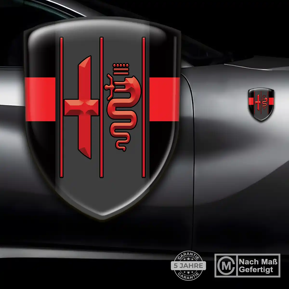 Alfa Romeo Silikon Aufkleber Wappen Auto Hohe Qualität