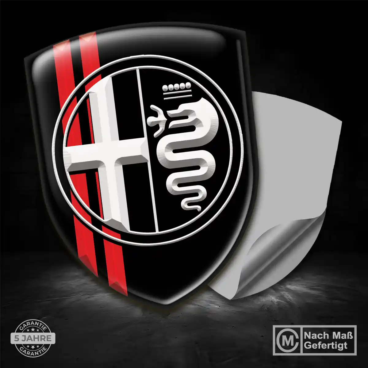 Alfa Romeo Silikon Aufkleber Wappen Auto Limitierte Auflage
