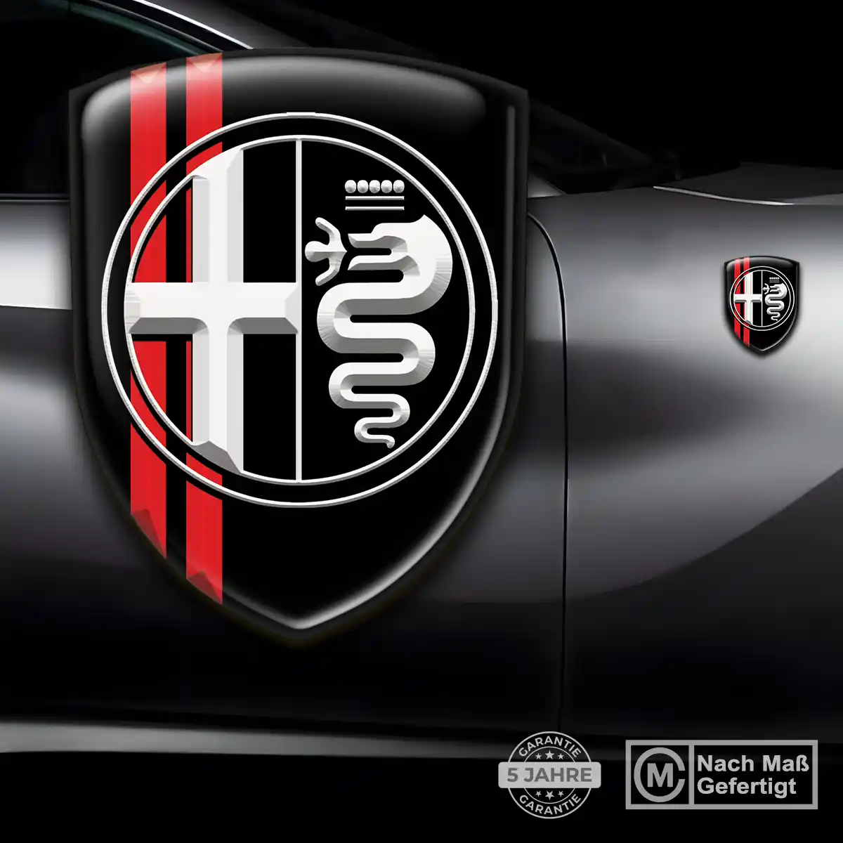 Alfa Romeo Silikon Aufkleber Wappen Auto Limitierte Auflage