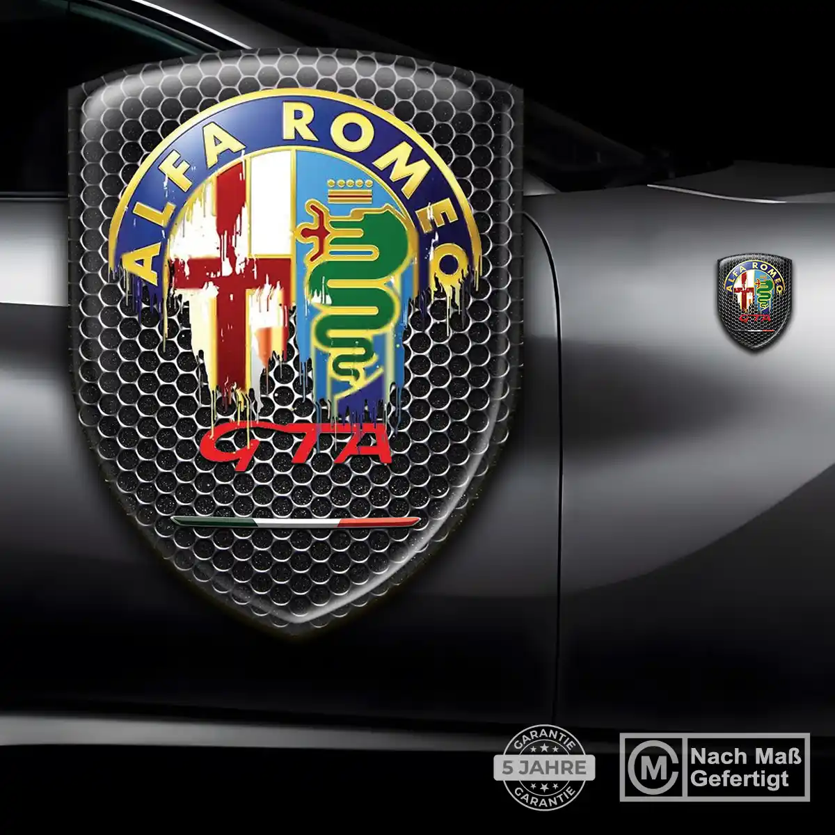 Alfa Romeo Silikon Aufkleber Wappen Auto Premium-Edition