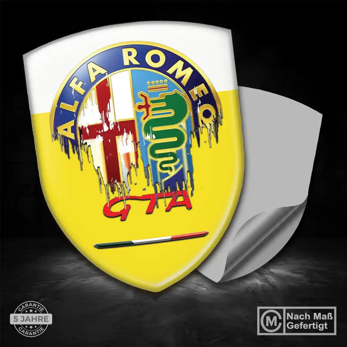 Alfa Romeo Silikon Aufkleber Wappen Auto Premiumqualität
