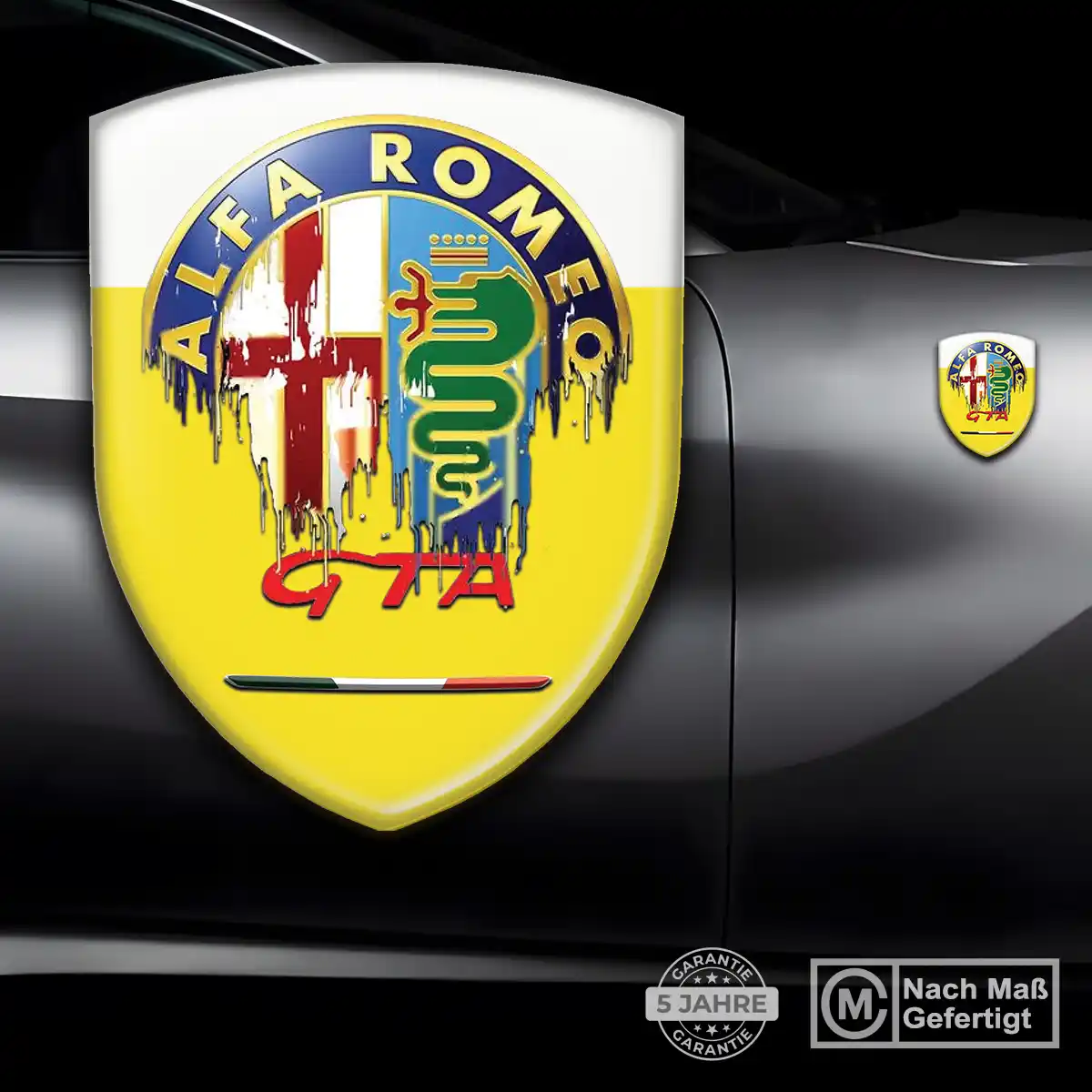Alfa Romeo Silikon Aufkleber Wappen Auto Premiumqualität