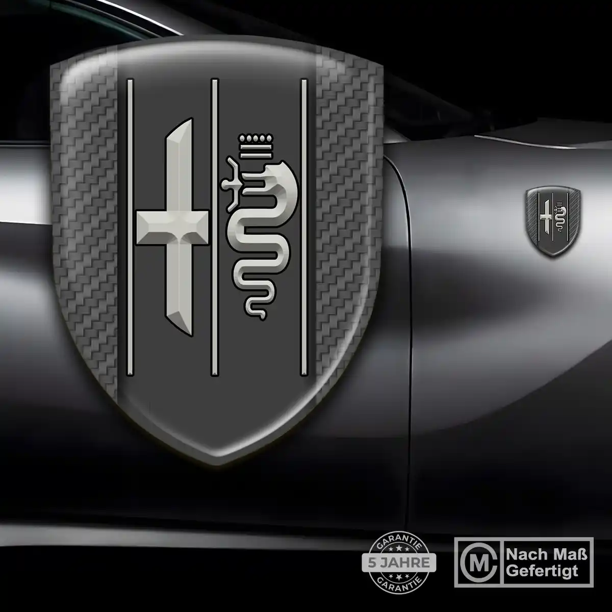 Alfa Romeo Silikon Aufkleber Wappen Auto Stilvolles Design