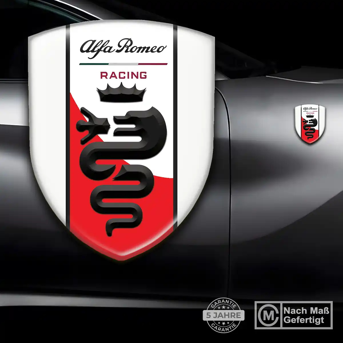 Alfa Romeo Silikon Aufkleber Wappen Hochwertiges Harz
