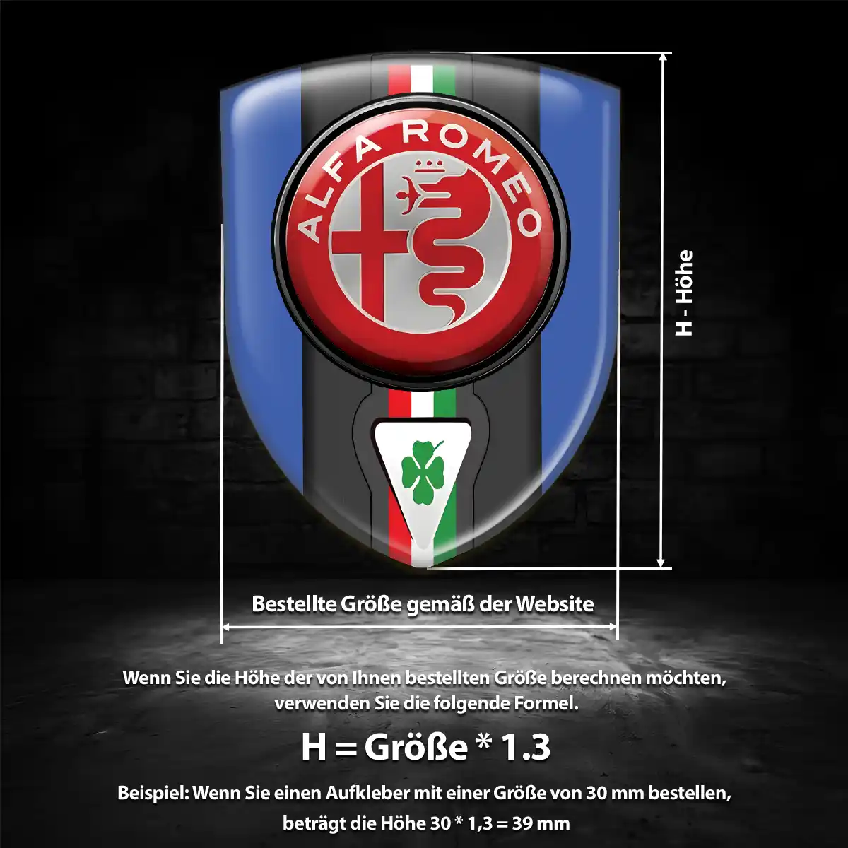 Alfa Romeo Silikon Aufkleber Wappen Limitierte Auflage