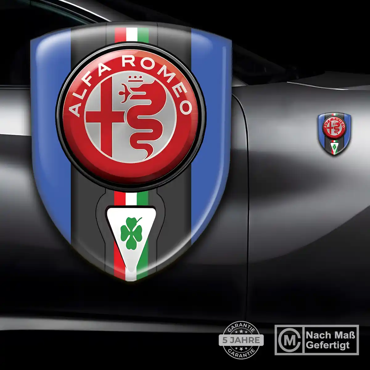 Alfa Romeo Silikon Aufkleber Wappen Limitierte Auflage