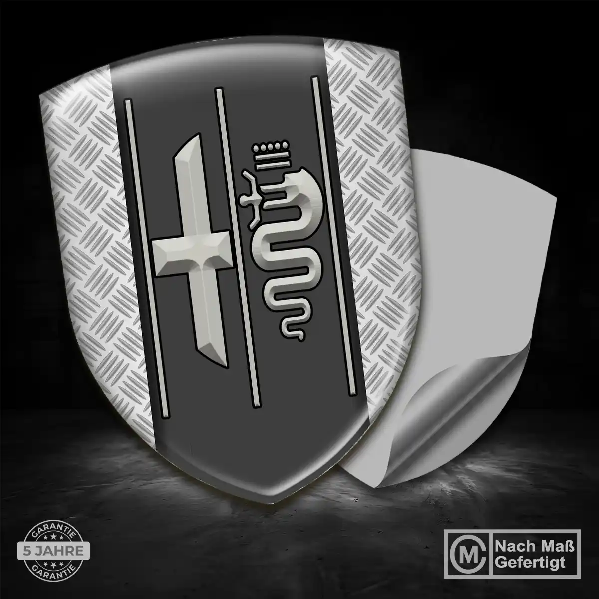 Alfa Romeo Silikon Aufkleber Wappen Premium-Edition